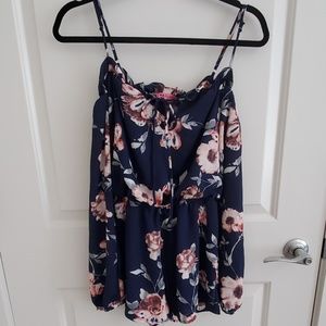 Cold Shoulder Floral Romper